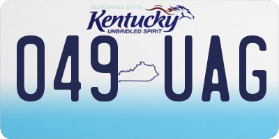 KY license plate 049UAG