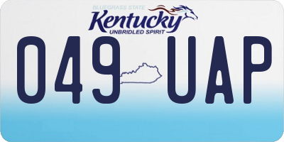 KY license plate 049UAP