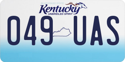 KY license plate 049UAS
