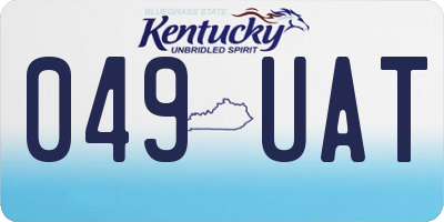 KY license plate 049UAT