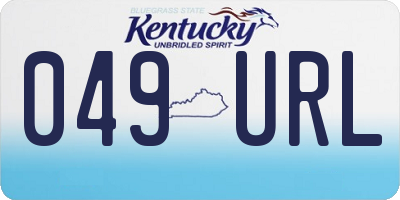 KY license plate 049URL