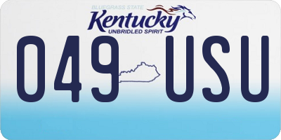 KY license plate 049USU