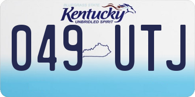 KY license plate 049UTJ