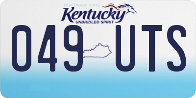 KY license plate 049UTS