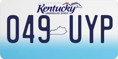 KY license plate 049UYP