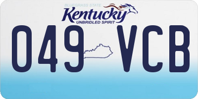 KY license plate 049VCB