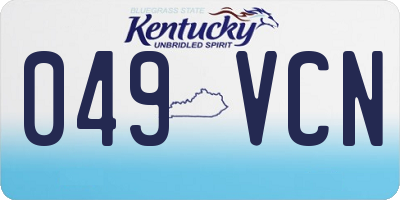 KY license plate 049VCN