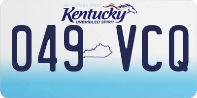 KY license plate 049VCQ
