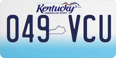KY license plate 049VCU