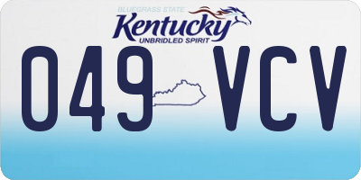 KY license plate 049VCV