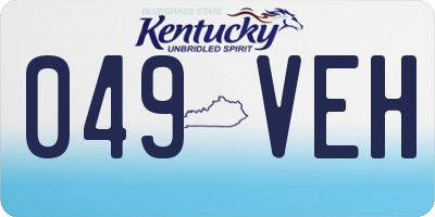 KY license plate 049VEH
