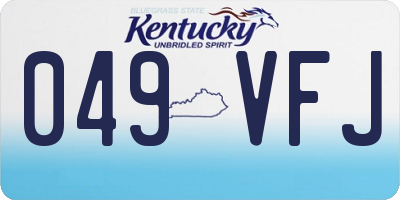 KY license plate 049VFJ