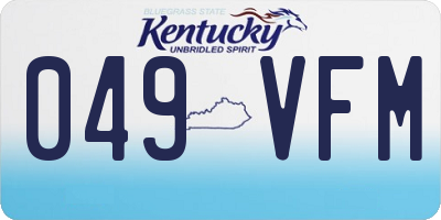 KY license plate 049VFM