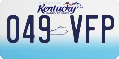 KY license plate 049VFP