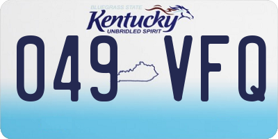 KY license plate 049VFQ