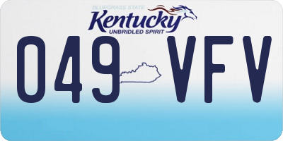 KY license plate 049VFV