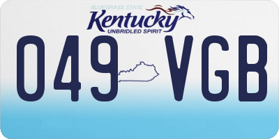 KY license plate 049VGB