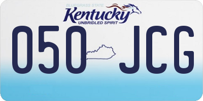 KY license plate 050JCG