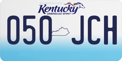 KY license plate 050JCH