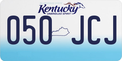 KY license plate 050JCJ