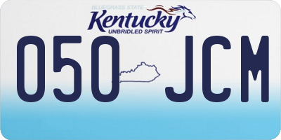 KY license plate 050JCM