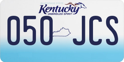 KY license plate 050JCS
