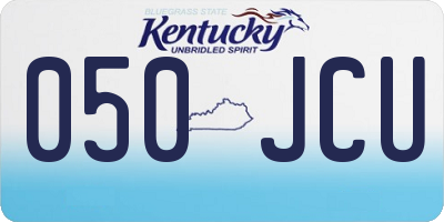 KY license plate 050JCU