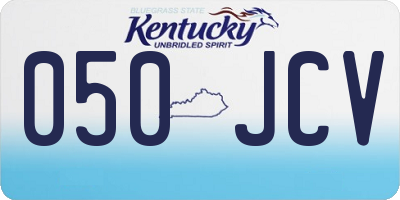 KY license plate 050JCV