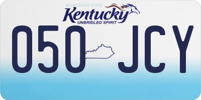 KY license plate 050JCY