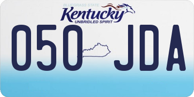 KY license plate 050JDA