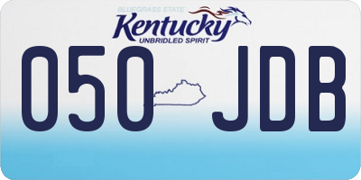 KY license plate 050JDB