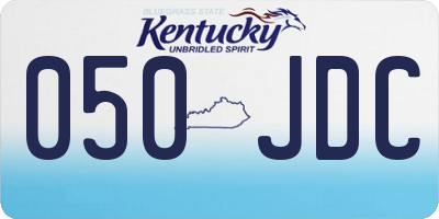 KY license plate 050JDC