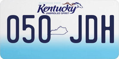 KY license plate 050JDH