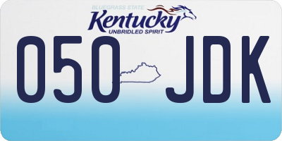 KY license plate 050JDK