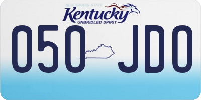 KY license plate 050JDO
