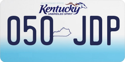 KY license plate 050JDP