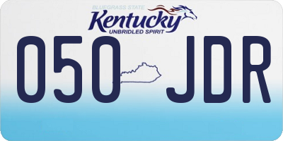 KY license plate 050JDR