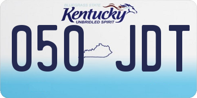 KY license plate 050JDT