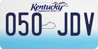 KY license plate 050JDV