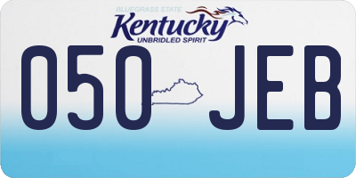 KY license plate 050JEB