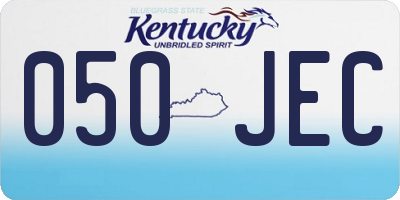 KY license plate 050JEC