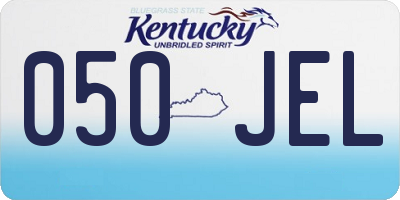KY license plate 050JEL