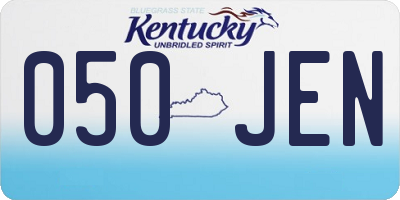 KY license plate 050JEN