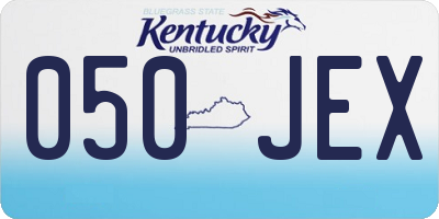 KY license plate 050JEX