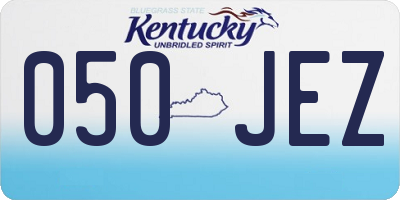 KY license plate 050JEZ