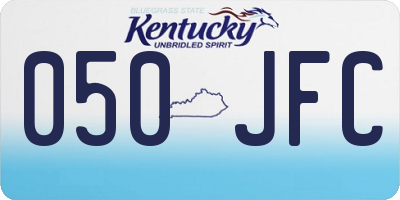 KY license plate 050JFC