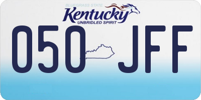 KY license plate 050JFF