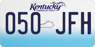 KY license plate 050JFH