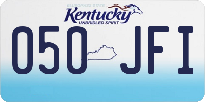 KY license plate 050JFI