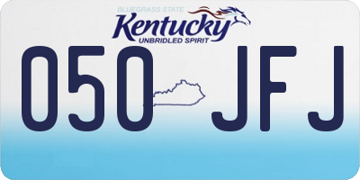 KY license plate 050JFJ
